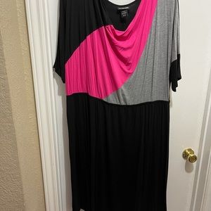 Tri-colored fashion dress